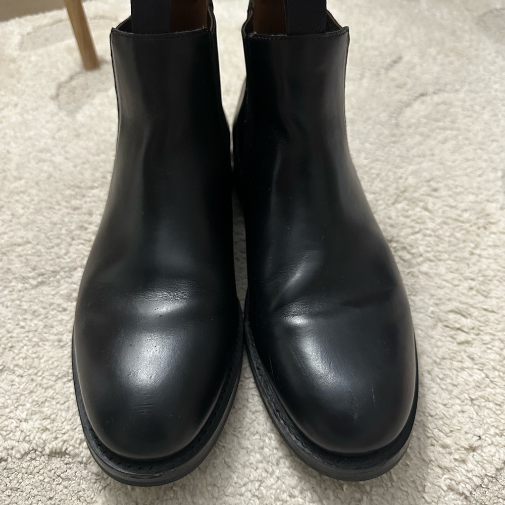 Men's Black Leather J Crew Kenton Chelsea Boots (Like new!)